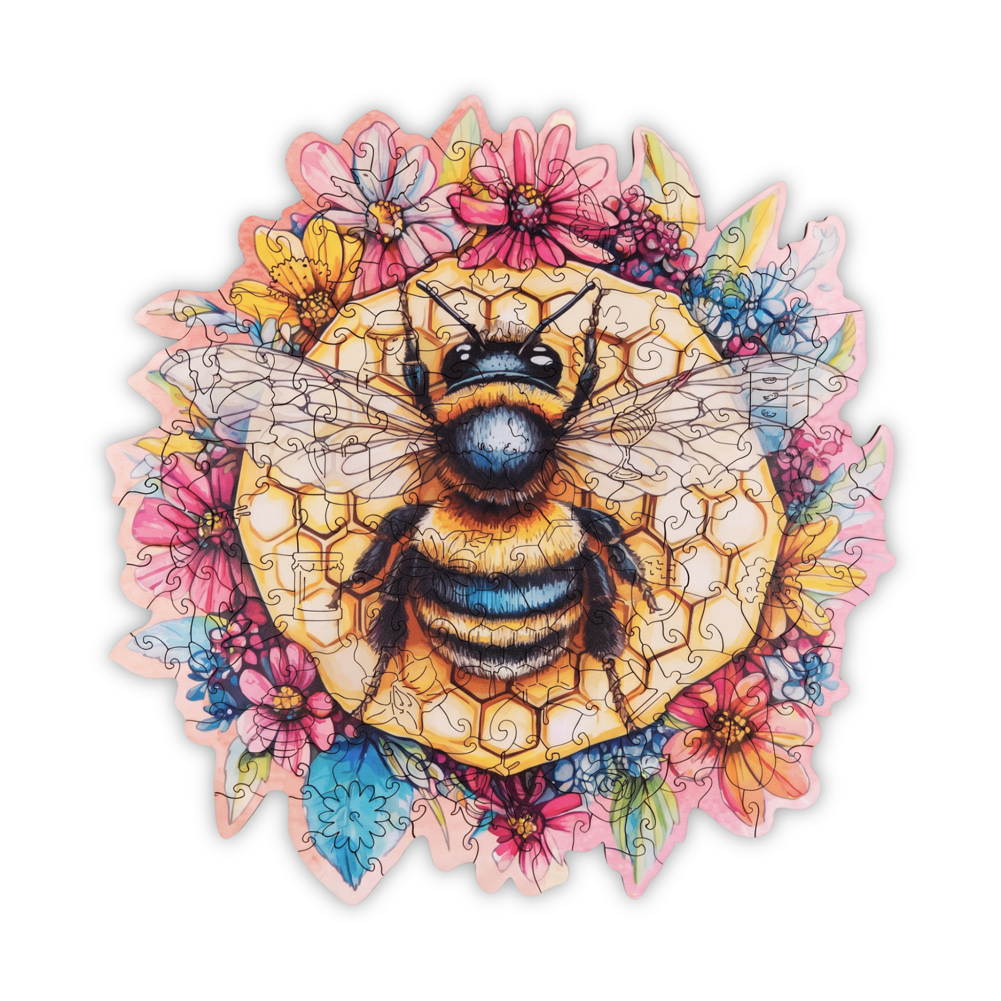 BusyBee_transparent1 Flittig Bi Puslespil - Billede 1