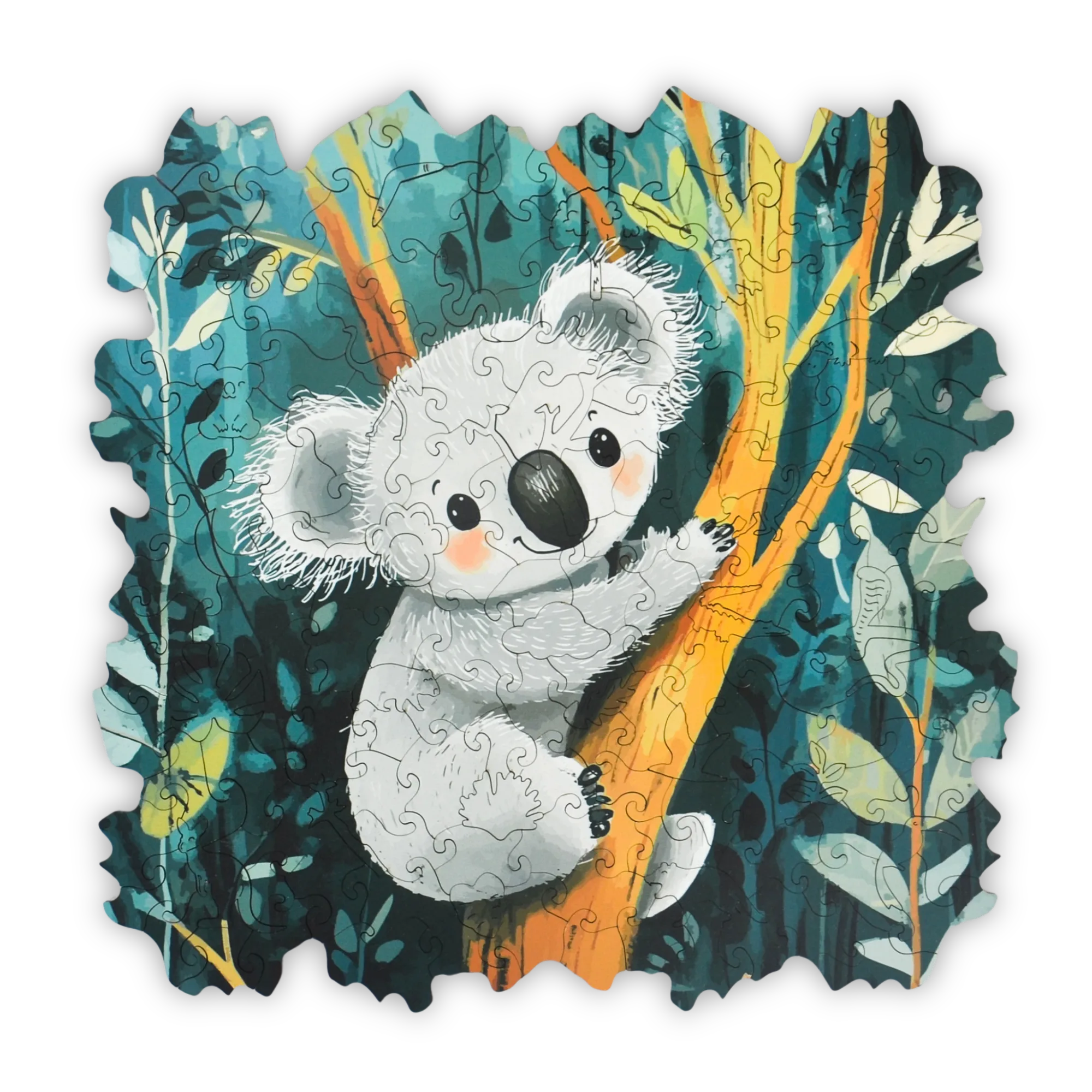 ClimbingKoala_transparent1 Klatrende Koala Puslespil - Billede 1