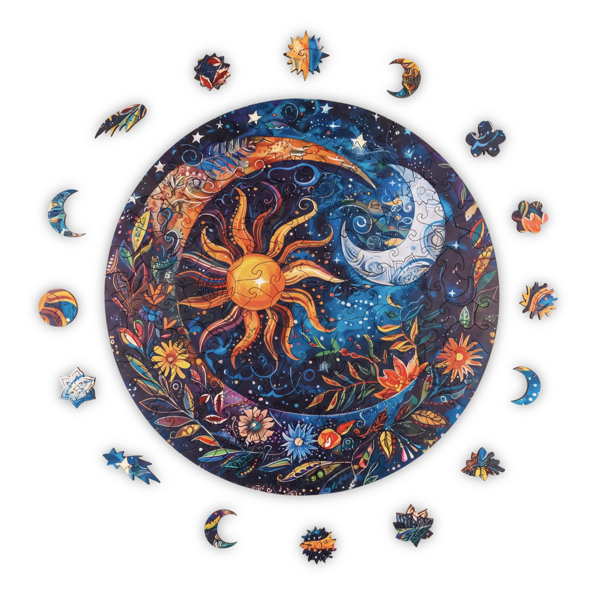 Blomsternat Mandala Puslespil - Billede 2