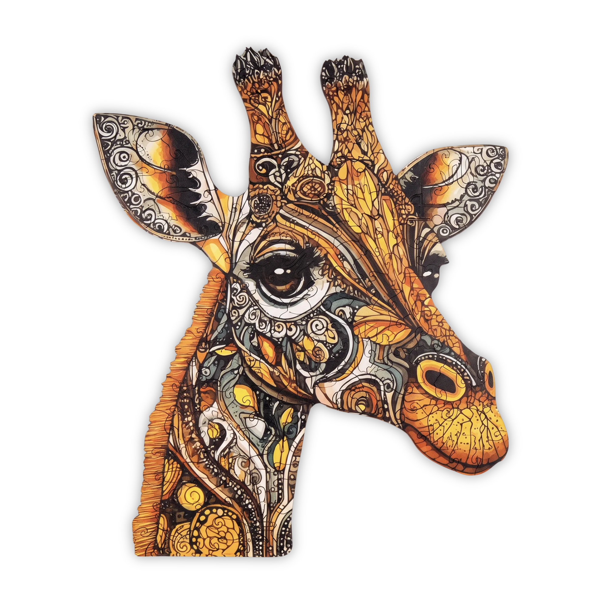 GracefulGiraffe_transparent1 Smuk Giraf Puslespil - Billede 1