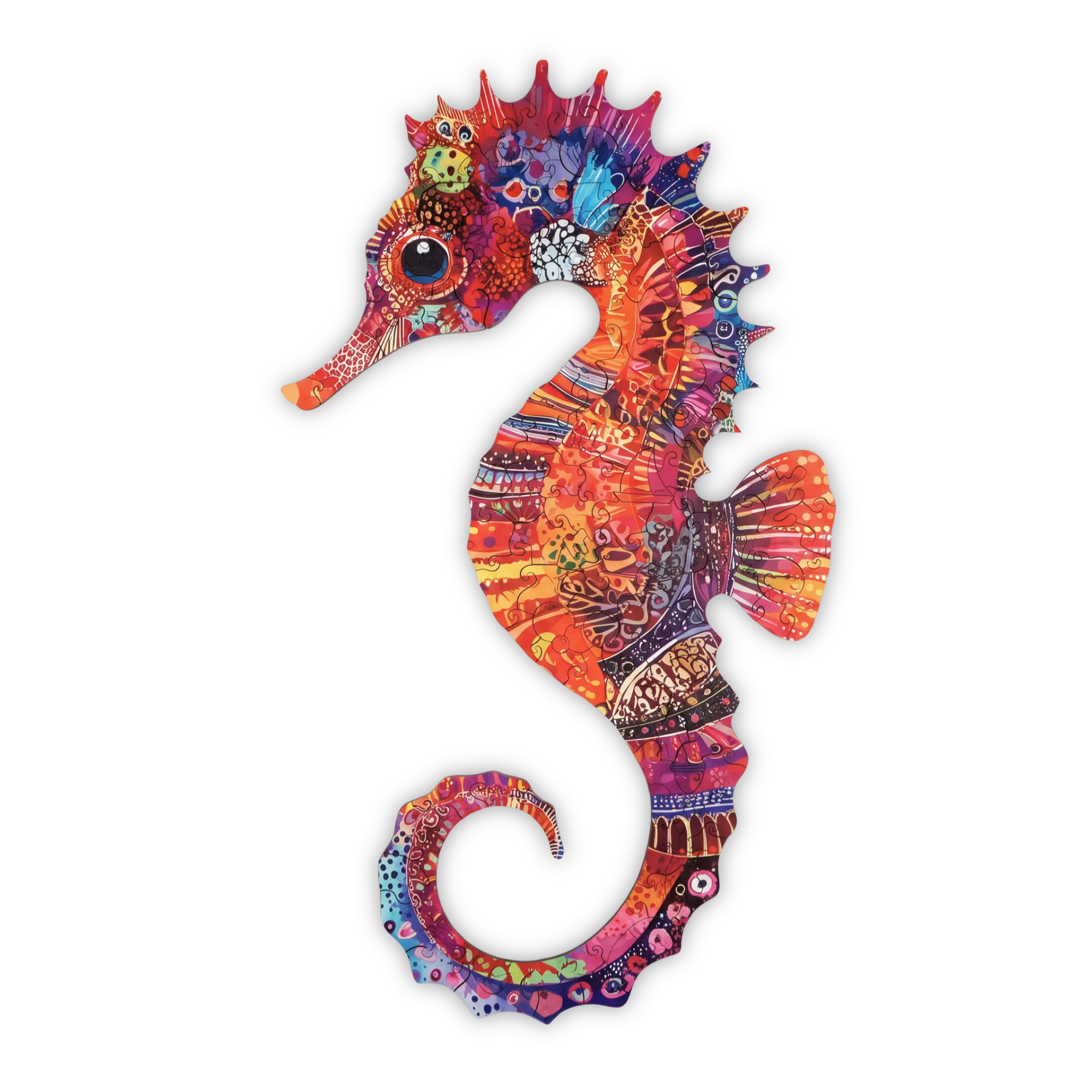 OceanicSeahorse_transparent1 Oceanisk Søhest Puslespil - Billede 1