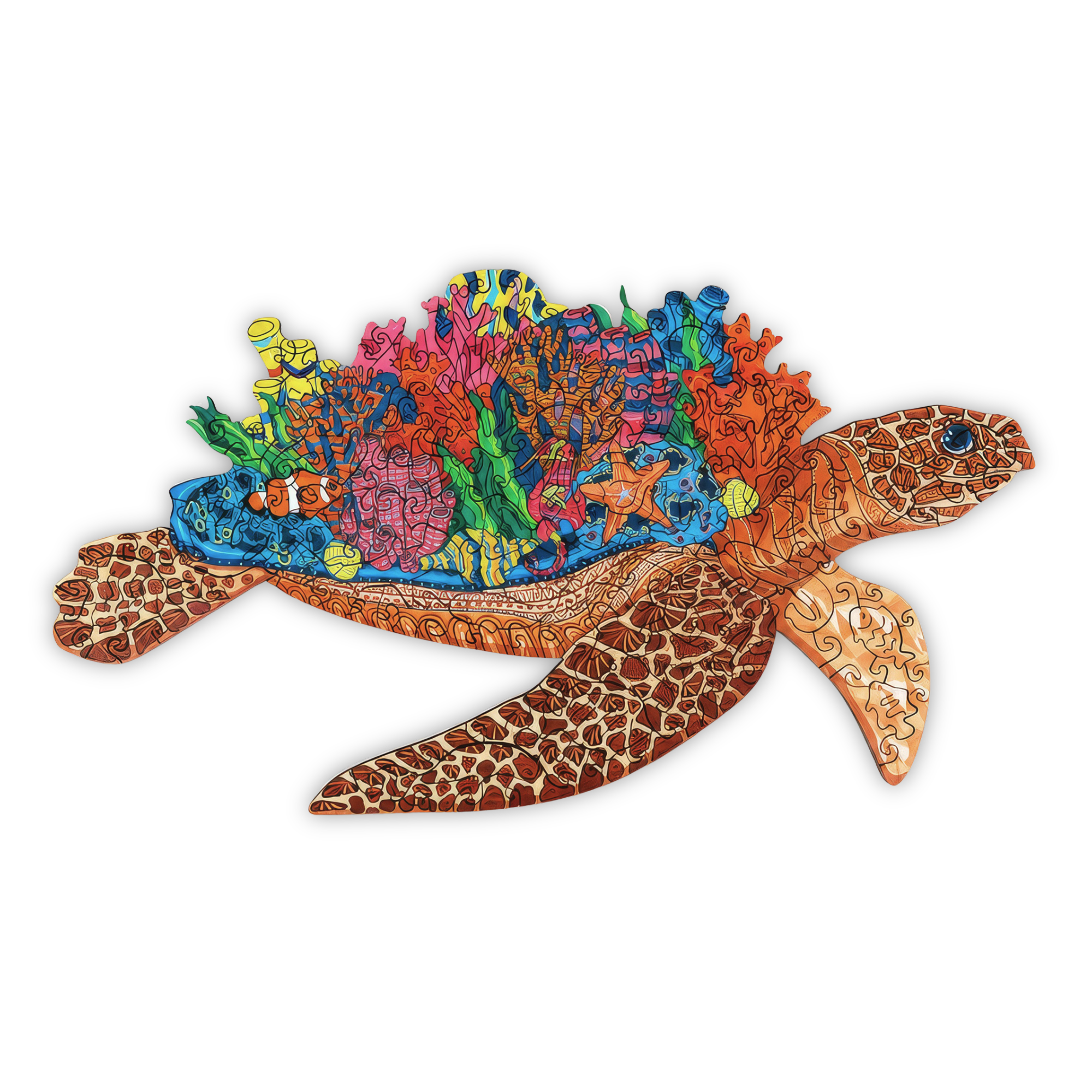 PacificTurtle_transparent1 Stillehavs Skildpadde Puslespil - Billede 1