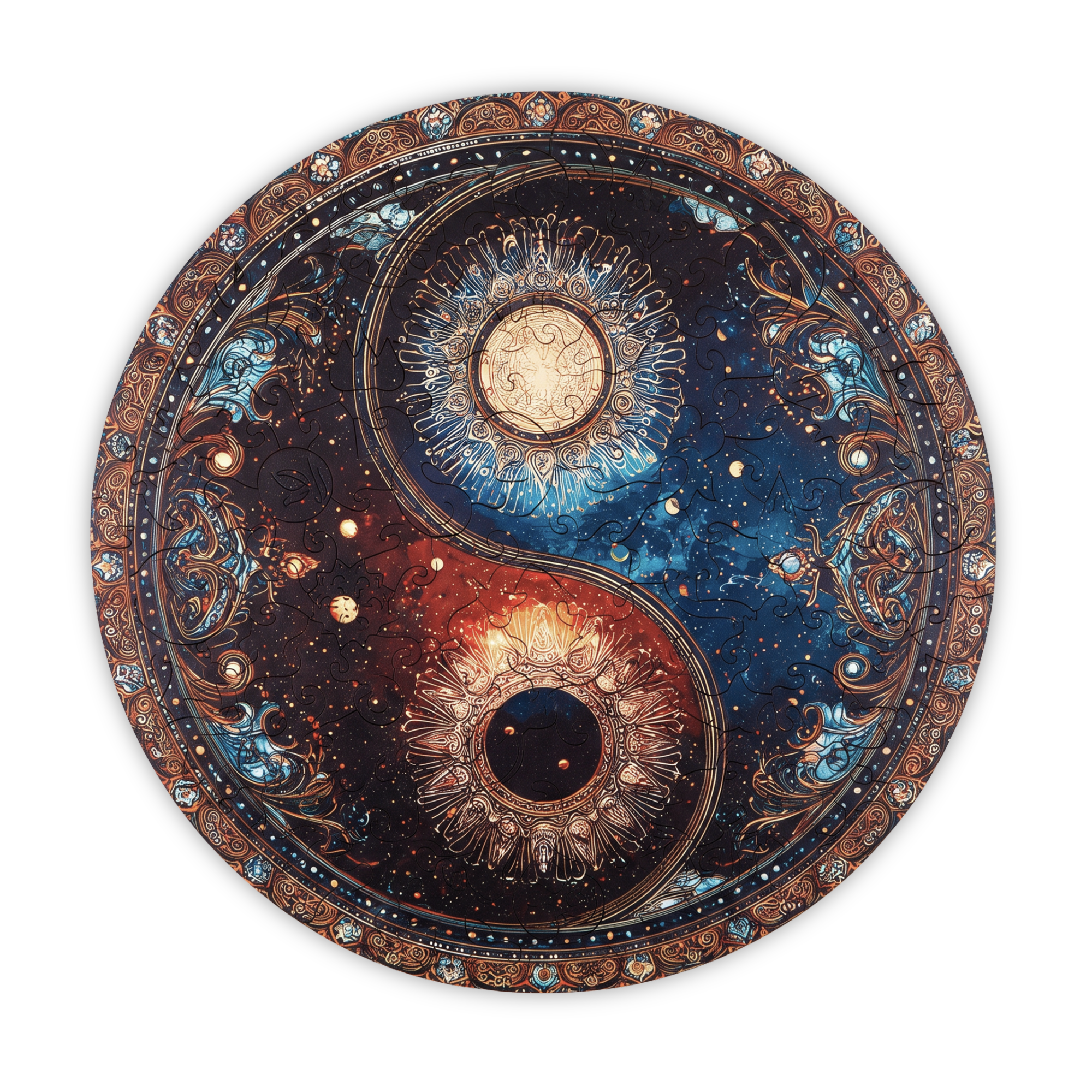 YingYang_transparent1 Yin Yang Mandala Puslespil - Billede 1