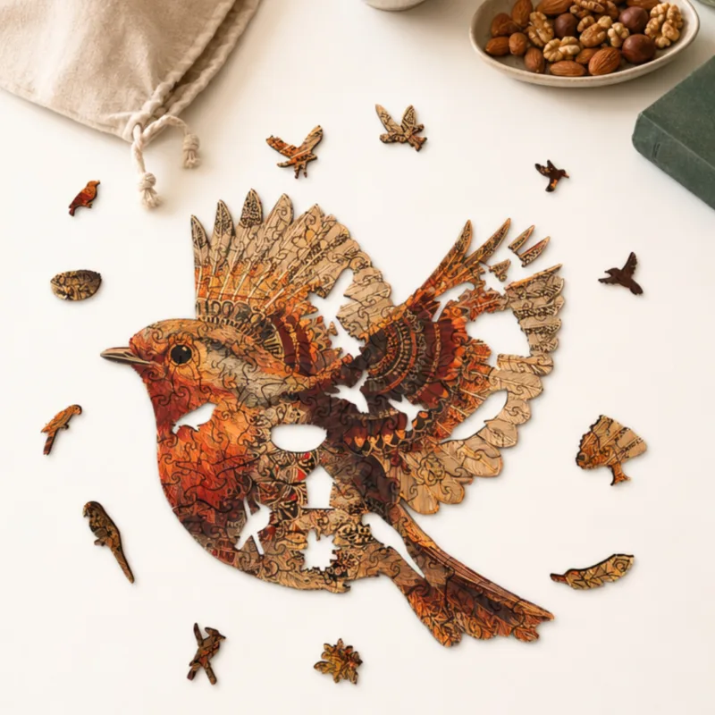 Le Puzzle Oiseau Libre exposé